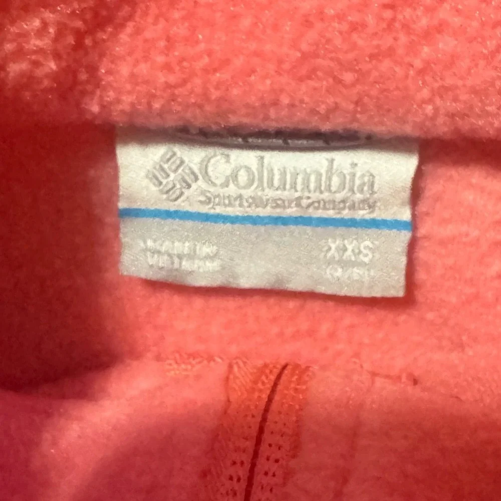 Columbia Girls XXS 4/5 Benton Springs Full Zip Fleece Jacket Coral Pink